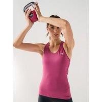 Under Armour Women/'s Tech Mesh Racer Tank, Breathable Pinhole Mesh Women/'s Vest with Classic Racer Back Design, Gym Tank Top with Shaped Hem,Fuchsia Dusk / / White,SM