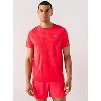 Under Armour Men/'s Launch Camo Short Sleeve, Soft and Lightweight Men/'s T-Shirt with Side-Vent Hem, Comfortable Gym Top for Workouts,Racer Red / / Reflective,MD