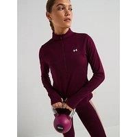 Under Armour Womens Training Motion 1/2 Zip Top - Burgundy