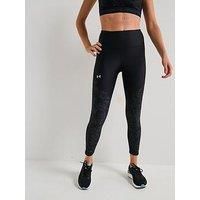 Under Armour Womens Training Tech Print Panel Ankle Tights - Black