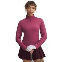 Under Armour Womens Golf Drive 1/4 Zip Top - Burgundy
