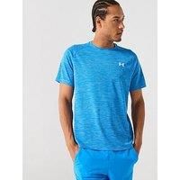 Under Armour Men/'s Tech Textured Loose T-Shirt, Blue Atlantis/White, XL