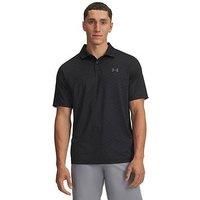 Under Armour Mens Golf Matchplay Printed Polo - Black