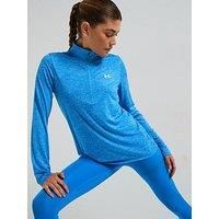 Under Armour Women/'s Tech Half-Zip Twist, Women/'s Gym Wear Made from Super-Soft, Fast-Drying Material, Half-Zip Top with Odour Control Technology,Blue Atlantis / / White,XL