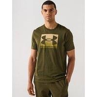 Under Armour Mens Training Boxed Logo Sports T-Shirt - Green