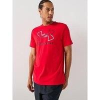 Under Armour Global Line Foundation Updated Short Sleeve, Super-Soft and Comfortable Men/'s T-Shirt, Fast-Drying Gym Tee for Training and Casual Wear,Red/White/Black,XL