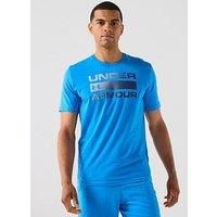 Under Armour Men/'s Team Issue Wordmark Short Sleeve, Comfortable Charged Cotton® Men/'s T-Shirt, Fast-Drying Logo T-Shirt for Sports and Casual Wear,Blue Atlantis / / Washed Navy,XXL