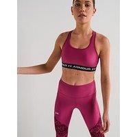 Under Armour Womens Training Crossback Mid Support Sports Bra - Burgundy
