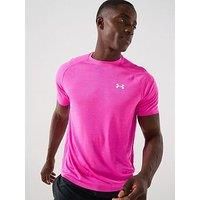 Under Armour Mens Training Tech Textured T-Shirt - Pink