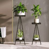 Borough Wharf Plant Stand - Set of 2 Black 80cm H X 30cm L X 30cm D