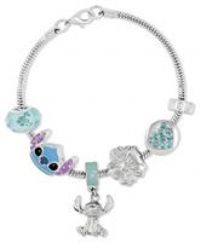 Disney - Silver Plated Stitch Charm Bracelet NEW