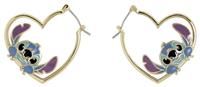 Disney Gold Plated Heart Stitch Huggie Earrings