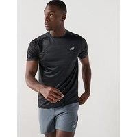New Balance Mens Running Essential Printed T-Shirt - Black