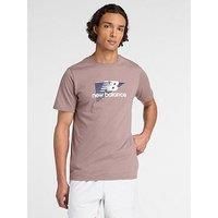 New Balance Mens Training Heathertech Graphic T-Shirt - Brown