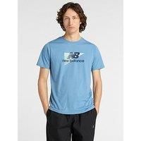 New Balance Mens Training Heathertech Graphic T-Shirt - Blue