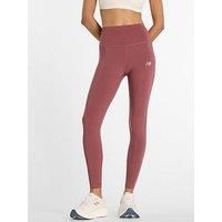 New Balance Womens Running Sleek 25Inch High Rise Tights - Red