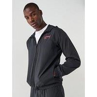 New Balance Mens Reimagined Woven Graphic Jacket - Black