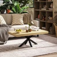 Borough Wharf Coffee Table Natural Wood 45cm H X 110cm W X 60cm D