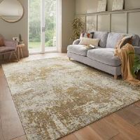 Mercury Edgeworth Abstract Machine Woven Cream Beige Brown Area Rug Brown;Beige;Cream Rectangle 200cm x 300cm