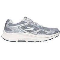 Skechers Women/'s Go Run Consistent 2.0 Volt Sneaker, Gray Leather/Silver Trim, 8 UK