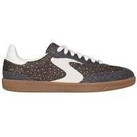 Skechers Hotshot Leopard Magic Trainer - Brown