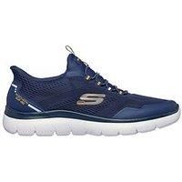 Skechers Summits Top Rate Mens Navy Slip-Ins Casual Smart Trainers