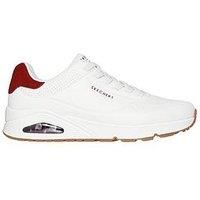 Skechers Men/'s Uno Harry Kane Air Sneaker, White Duraleather/Burgundy Suede, 7 UK