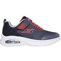Skechers Lightweight Gore and Strap Sneaker W Runners Boys Grey/Red 12 UK Child