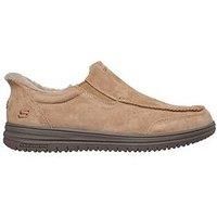 Skechers Men/'s Murette Scofield Slipper, Tan Microfiber, 11 UK