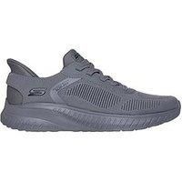 Skechers BOBS Sport Squad Chaos Solid Step Textile Men's Dark Grey Trainers