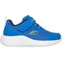 Skechers Kids Bounder Baby Runners Blue/Lime 7 UK Child