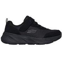 SKECHERS BOYS GIRLS TRAINERS EDGERIDGE SHOES JUNIOR KIDS STRAP SCOOL BLACK