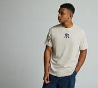 New Era New York Yankees MLB Logo T-Shirt - Cream - Size S
