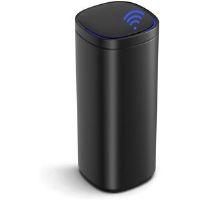 Rebrilliant Gavino Automatic Rubbish Bin, Trash Bin, Multi-Coloured Indicator Lights, Ozone Odour Control, Stay-Open Lid, Tall 50 Litre Motion Sensor Trash Can Black 50L