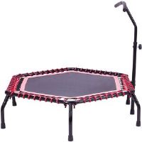 Freeport Park Hexagon Backyard Trampoline Black/Red 123cm H X 122cm W X 110cm D