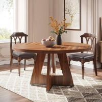 Alpen Home Round Dining Table for 4 People Brown