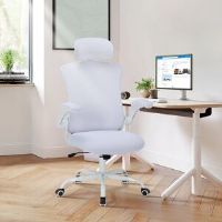 Inbox Zero Fully Adjustable Executive Swivel Ergonomic Office Chair with Adjustable Arms White 132.2cm H X 66cm W X 63cm D