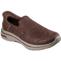 Skechers Go Walk Arch Fit 2.0 Quest Textile Men's Brown Trainers