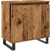 17 Stories Bathroom Cabinet Old Wood 58X33x60 Cm Engineered Wood Old Wood 60cm H X 58cm W X 33cm D