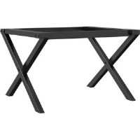 Borough Wharf Chetna Coffee Table Legs X-Frame Steel Black 38cm H x 50cm W x 40cm D