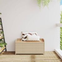 17 Stories Allizzon Plastic Storage Bench Brown;Mix beige 52cm H X 100cm W X 50cm D