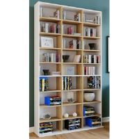 Ebern Designs "Megosa XL" collection shelf White 181cm H X 102cm W X 23cm D