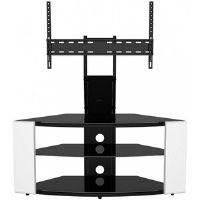 Symple Stuff 1.08m Corner TV Stand with Mount for TVs up to 65"- Gloss White Gloss White 65"