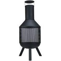 Dakota Fields Chalen 45.67cm H Steel Outdoor Chimnea with Lid Black 45.67cm H X 17.52cm W X 17.52cm D