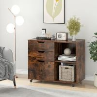 Alpen Home Dinton 81cm Wide 3 -Drawer File Cabinet Brown 25.98cm H X 81cm W X 15.75cm D