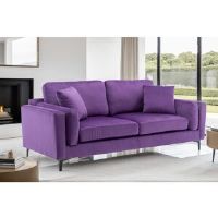 Fairmont Park Velvet Sofa Purple 85cm H X 206cm W X 90cm D