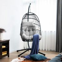 World Menagerie Hanging Swing Hammock W/ Dust Cover Egg Chair with Stand 195cm H X 100cm W X 100cm L