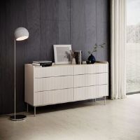 Latitude Run Sophisticated Level Chest Of Drawers 153cm - Modern Storage Solution Beige 82cm H X 153cm W X 38cm D