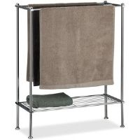 Belfry Bathroom Chrome Holder, 3 Rails, With Shelf, Towel Rack, Sturdy & Stainless Stainless Steel 79cm H X 64cm L X 26.5cm D