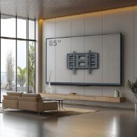 Symple Stuff Tv Wall Mount For 40-85 Inch Led Lcd, Swivels Tilts Extends Double Arm Full Motion Tv Wall Bracket Holds Up To 100kg, Max Vesa 600x400mm Black 65